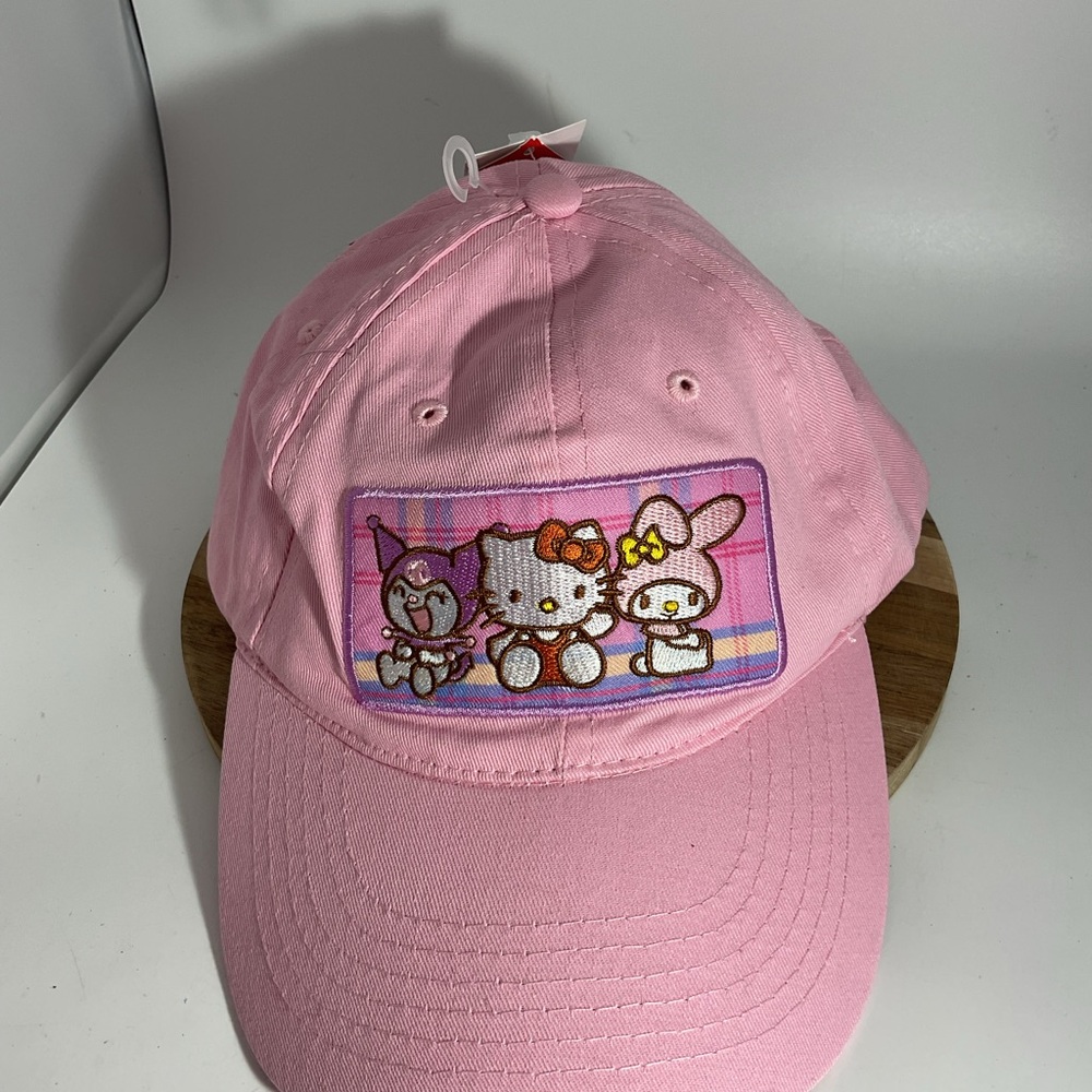 Sanrio Pink Adult Hat with Hello Kitty Characters NWT